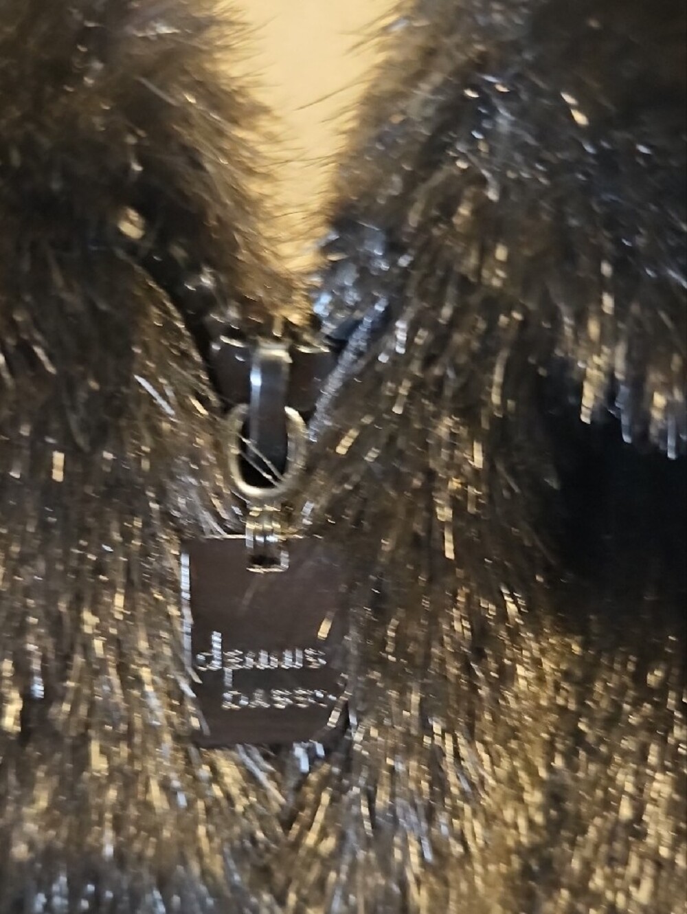 Dennis basso Black Faux Fur Coat with Plush Collar 3X - Picture 4 of 15